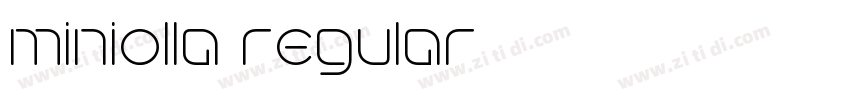miniolla regular字体转换